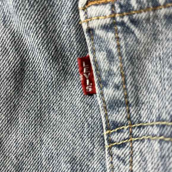 Levi’s‎ Premium Big E 501 Button Fly Light Wash Jean Shorts Size 31 High Rise - Picture 3 of 12